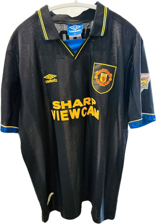 1993-95 Manchester United Away Shirt Cantona - 10/10 - (XXL)